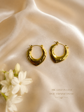 Golden Crescent Hoop Earrings