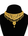 18K Gold Plated Royal Filigree Choker Necklace | Anti-Tarnish Statement Bridal Jewelry