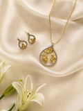 Golden Prism Elegance Pendant Set