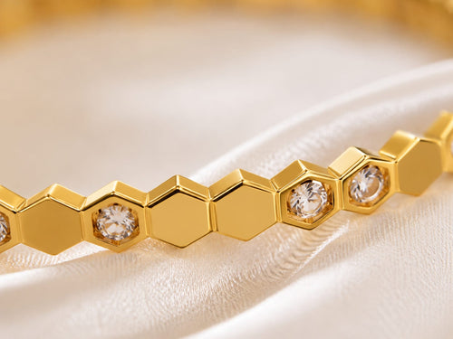 Golden Crystal Elegance Bracelet