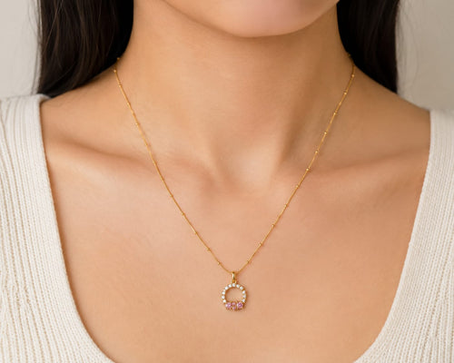 Crystal Halo Pendant Necklace