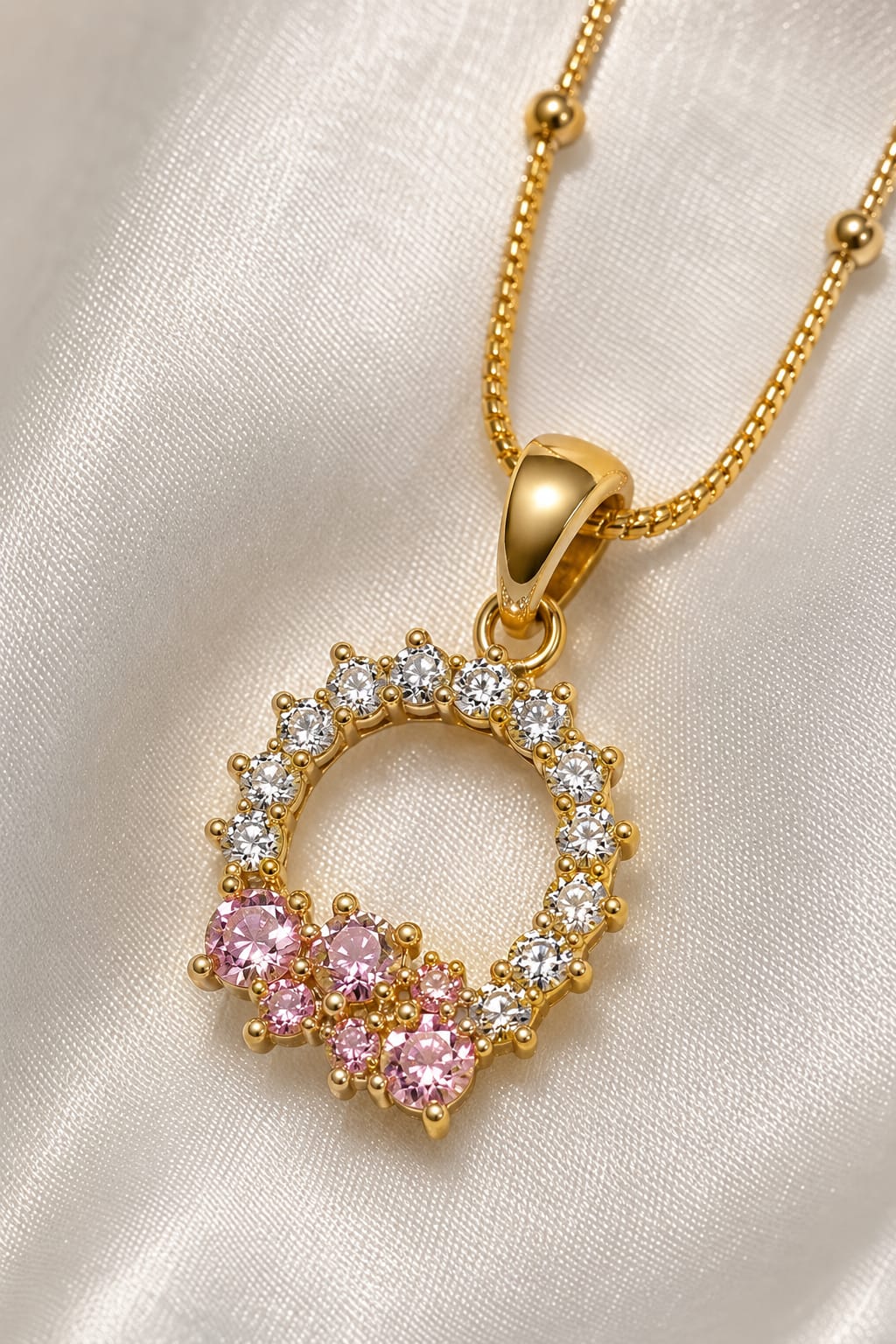 Crystal Halo Pendant Necklace
