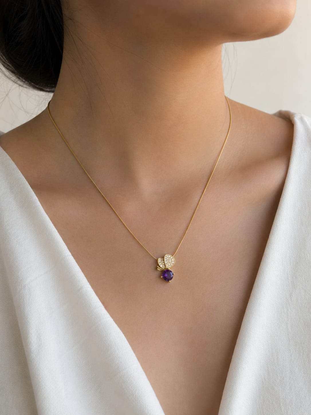 Royal Butterfly Crystal Pendant Necklace