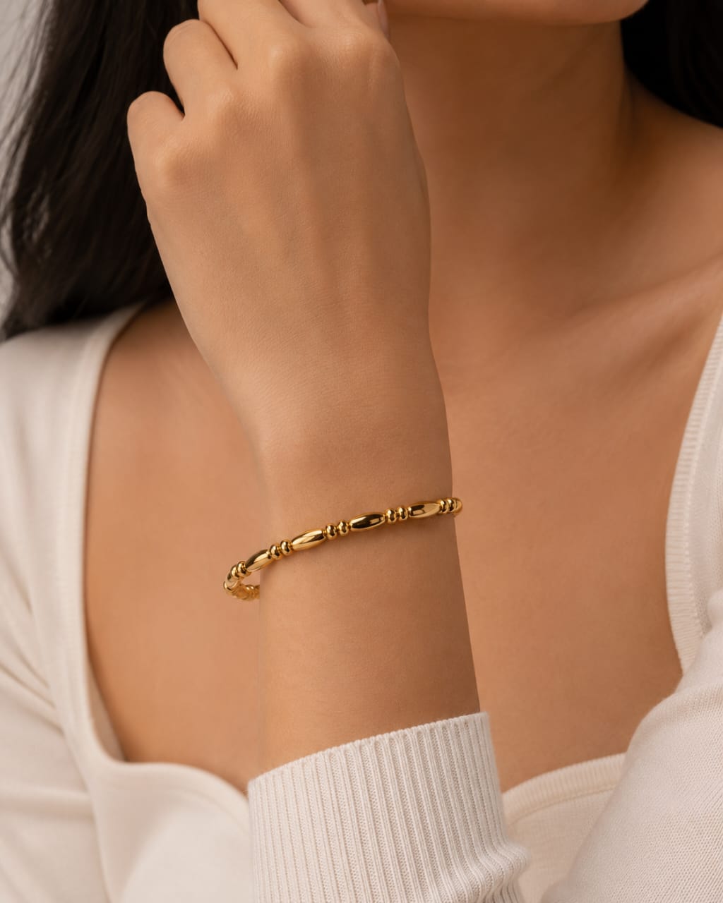 Minimal Gold Beaded Bracelet for Women | Premium Anti-Tarnish