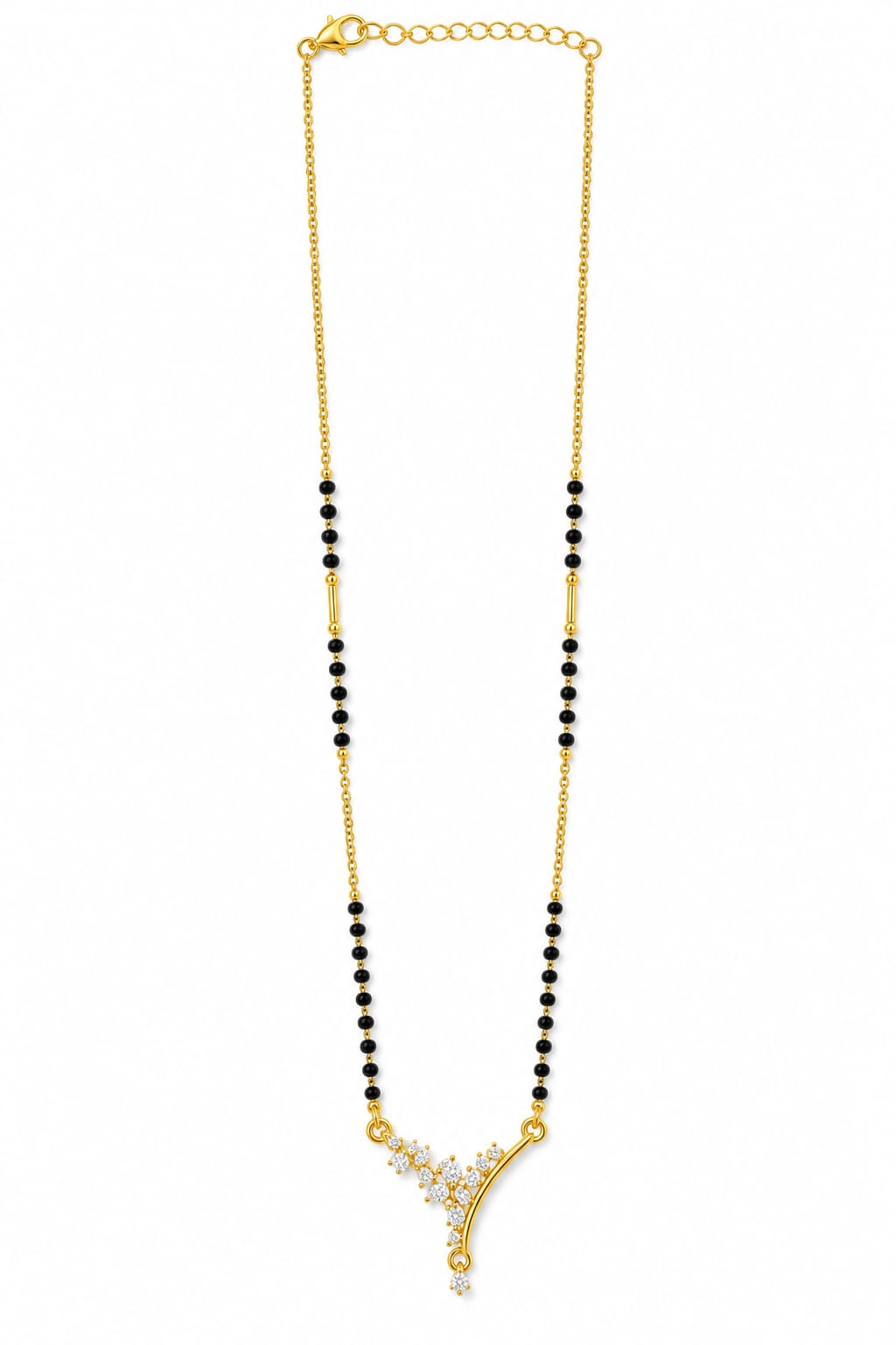 Elegant 18K Gold-Plated CZ Mangalsutra Necklace | Anti-Tarnish & Everyday Wear